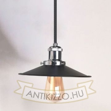 antik-fuggesztek-lampa-mattfekete-fenyes-krom-szin-lapos-buraval