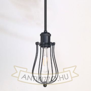 antik-fuggesztek-lampa-matt-fekete-szin-csepp-alaku-raccsal