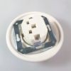 Fehér porcelán konnektor, falba süllyesztett kerettel - BONOLO
