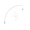 Kép BEND fali ívelt lámpatest  matt nikkel 230V LED E27 15W