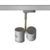 Kép BEEBA II háromfázisú áramkörös sínre ezüstszürke  230V LED GU10 2x8W