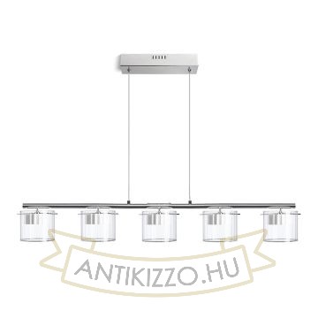 Kép ESTRA V függő lámpa fehér tiszta üveg 230V LED 5x5W 3000K