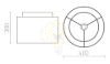 Kép DOUBLE 40/30 lámpabúra  Polycotton fehér/fehér PVC  max. 23W