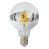LED filament dekor izzó - tükrös ezüst - G95 - 8W - 4200K
