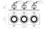 SHARM SQ III süllyesztett lámpa fekete/fekete réz 230V LED 3x10W 24°  3000K