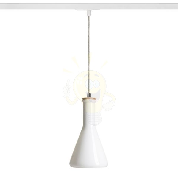 PULIRE CON egy áramkörös sínre  opál üveg/fa 230V E14 28W