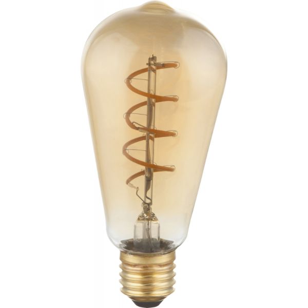 ST64 spirál LED dekor izzó - 4W - 2000K - Szabályozható