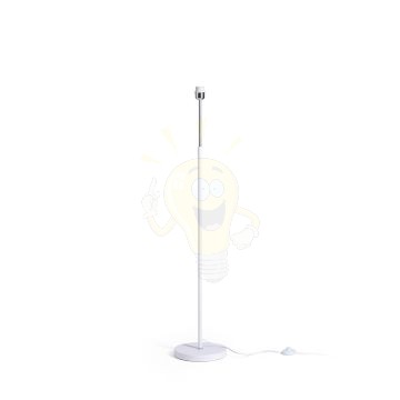 EMMETT állólámpa talapzat fehér króm 230V LED E27 15W