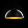 GLADYS 40 függő lámpa fekete/aranysárga 230V LED E27 30W