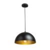 GLADYS 30 függő lámpa fekete/aranysárga  230V LED E27 15W