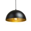 GLADYS 30 függő lámpa fekete/aranysárga  230V LED E27 15W