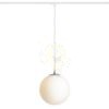 LUNA 30 egy áramkörös sínre  opál üveg/króm 230V LED E27 15W