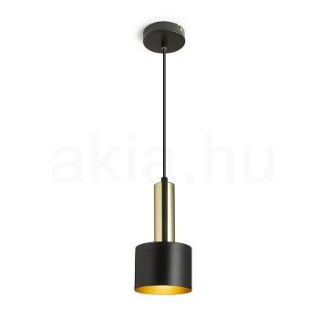 GIULIA 12 függő lámpa fekete/aranybarna sárgaréz 230V LED E27 11W