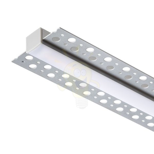 LED PROFILE B süllyesztett 1m  alumínium/tej akril 