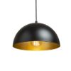 GLADYS 30 függő lámpa fekete/aranysárga  230V LED E27 15W