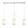LIZ III 80 függő lámpa  opál üveg/matt nikkel 230V LED E27 3x15W