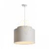 DOUBLE 40/30 lámpabúra  Chintz világosszürke/fehér PVC  max. 23W