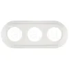 Fehér Porcelán Keret – 3-as Süllyesztett Szerelvényhez - BONOLO